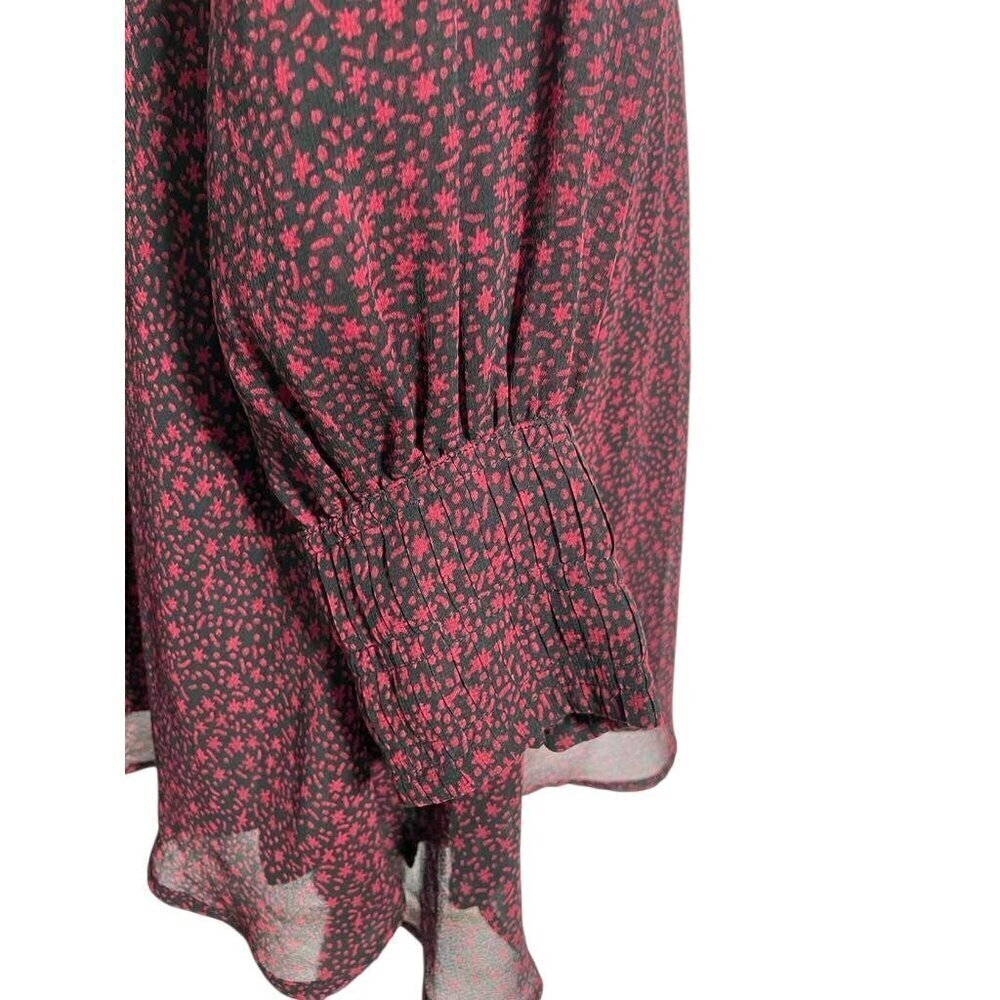 Cleobella Size Medium Dress Tiered Mini Long Sleeve - Picture 6 of 10